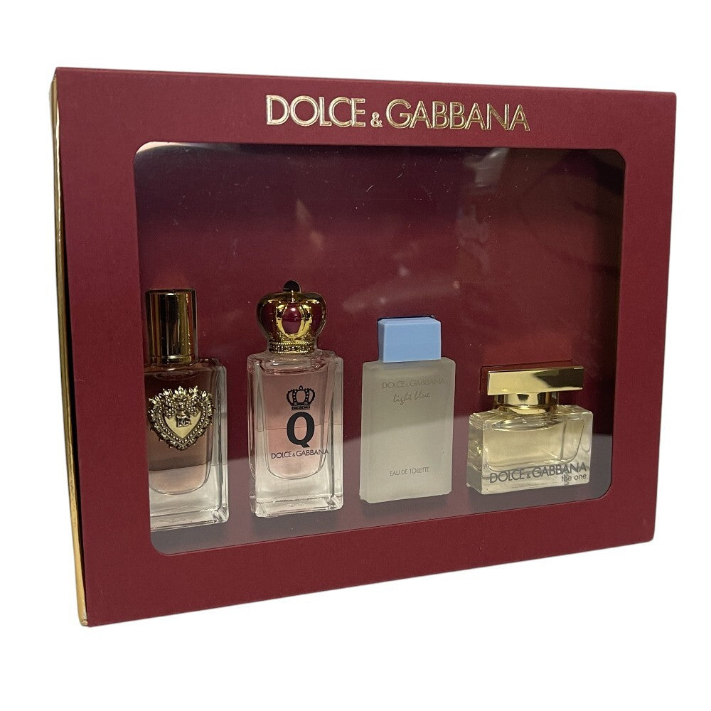Dolce &amp; Gabbana Miniature Gift Set 5ml Devotion EDP + 5ml Q EDP + 4.5ml Light Blue EDP + 5ml The One EDP