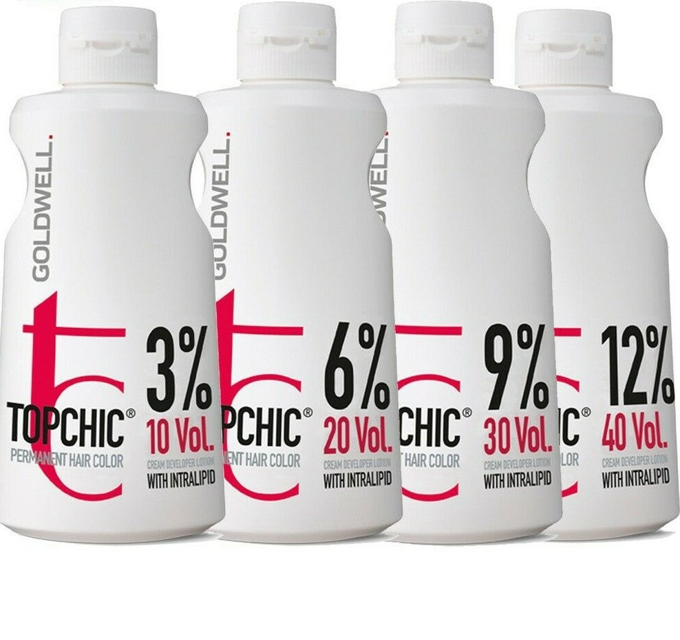 Goldwell TopChic Permanent Hair Color 12% 40 Vol. Cream Developer Lotion 946ml