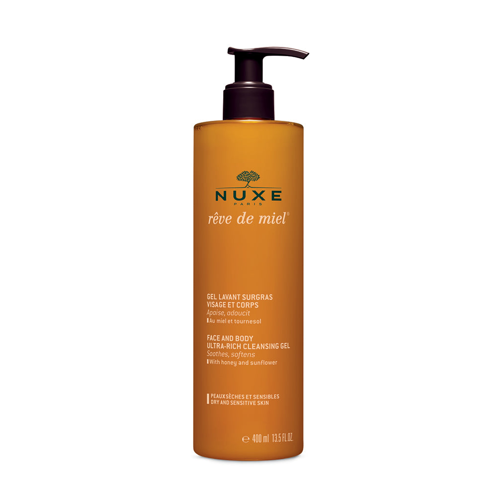 Nuxe Reve de Miel Face and Body Ultra-Rich Cleansing Gel 400ml - Dry/Sensitive Skin