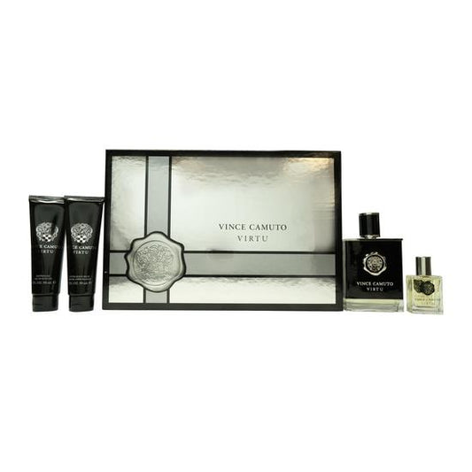 Vince Camuto Virtu Gift Set 100ml EDT + 15ml EDT + 90ml Aftershave Balm + 90ml Shower Gel