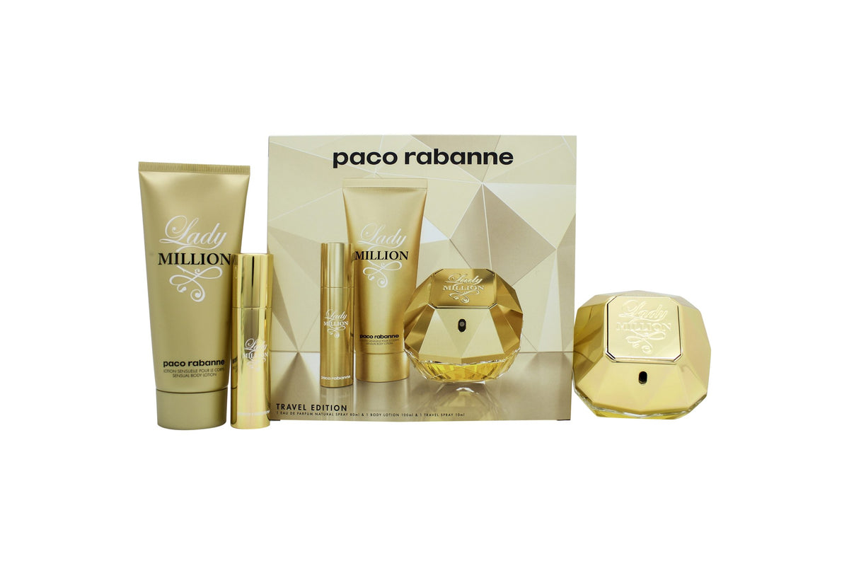 Paco Rabanne Million Gold for Her Gift Set 50ml EDP + 100ml Body Lotion