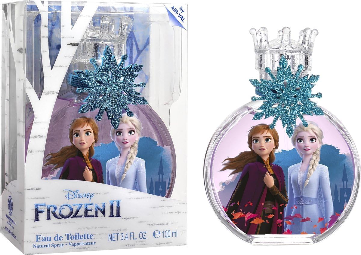 Air-Val Disney Frozen II Eau de Toilette 100ml spray with snowflake charm