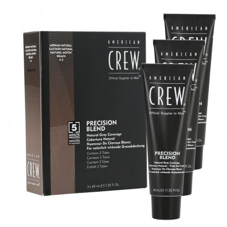 American Crew Precision Blend Natural Grey Coverage Trio Pack 3 x 40ml Medium Natural