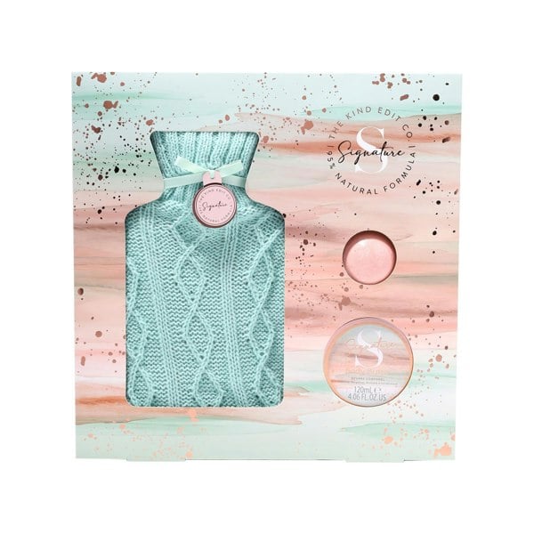 The Kind Edit Co. Signature Gift Set Hot Water Bottle + 120ml Body Butter