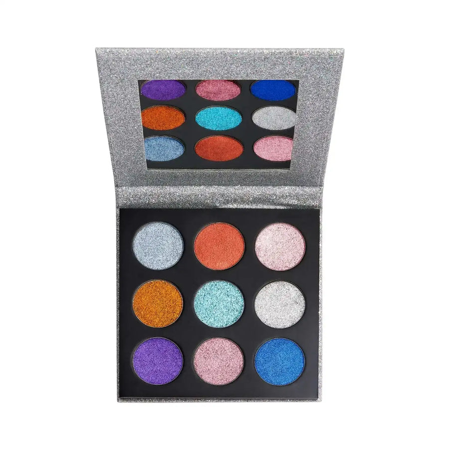 Makeup Revolution Pressed Glitter Eyeshadow Palette 9 x 1.5g - Illusion