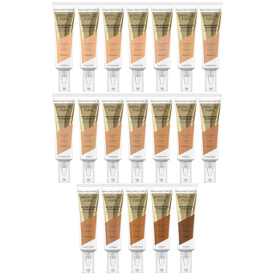 Max Factor Miracle Pure Skin-Improving Foundation SPF30 30m - 100 Cocoa