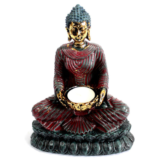 P-Eleven Antique Buddha - Devotee Candle Holder