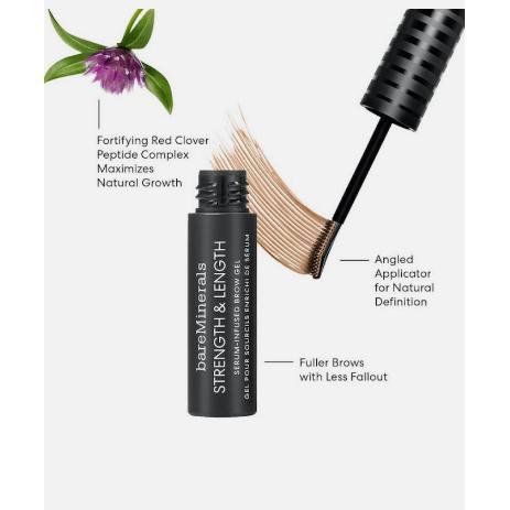 bareMinerals Strength & Length Serum-Infused Brow Gel 5ml - Taupe