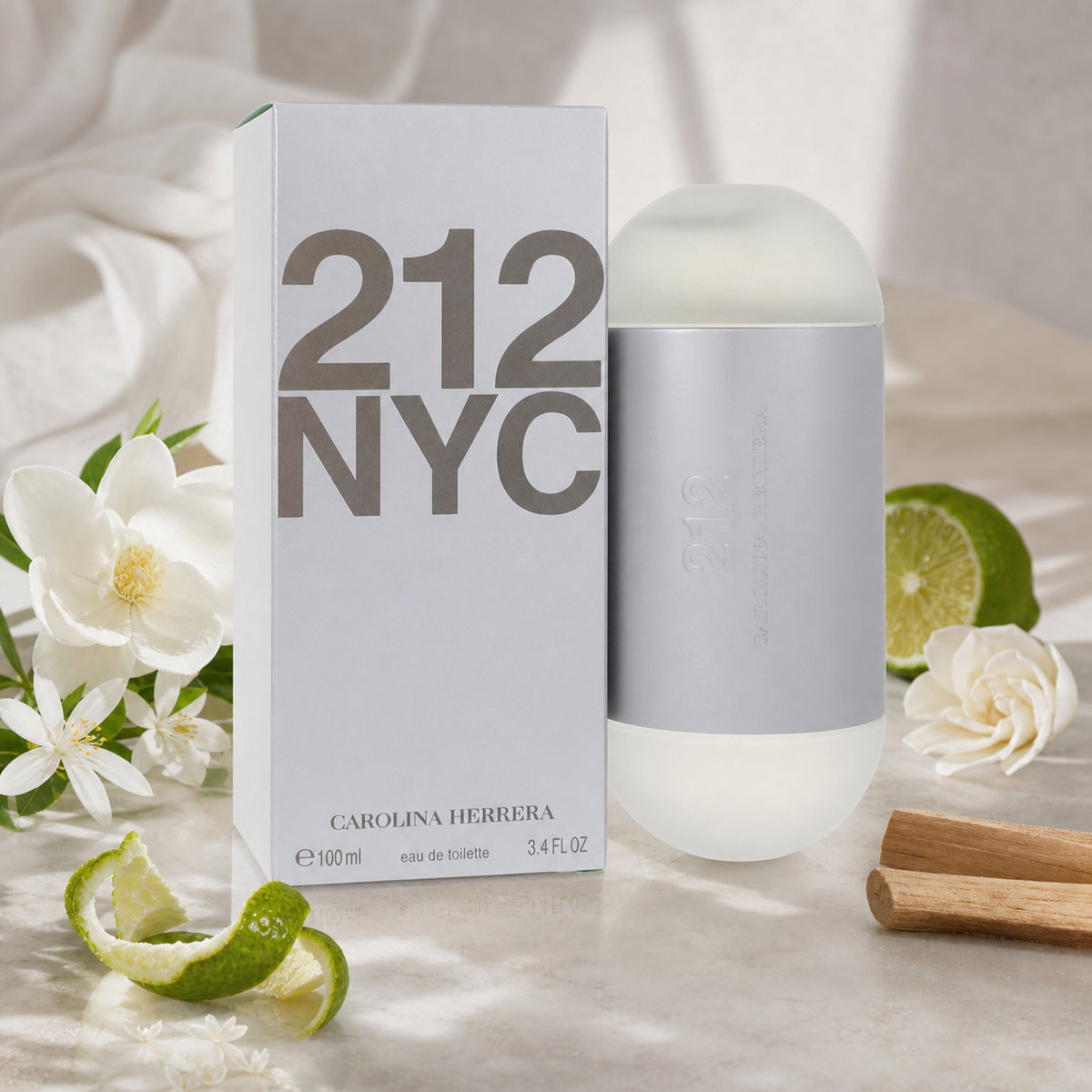 Carolina Herrera 212 Femme Eau de Toilette 100ml fragrance notes still life