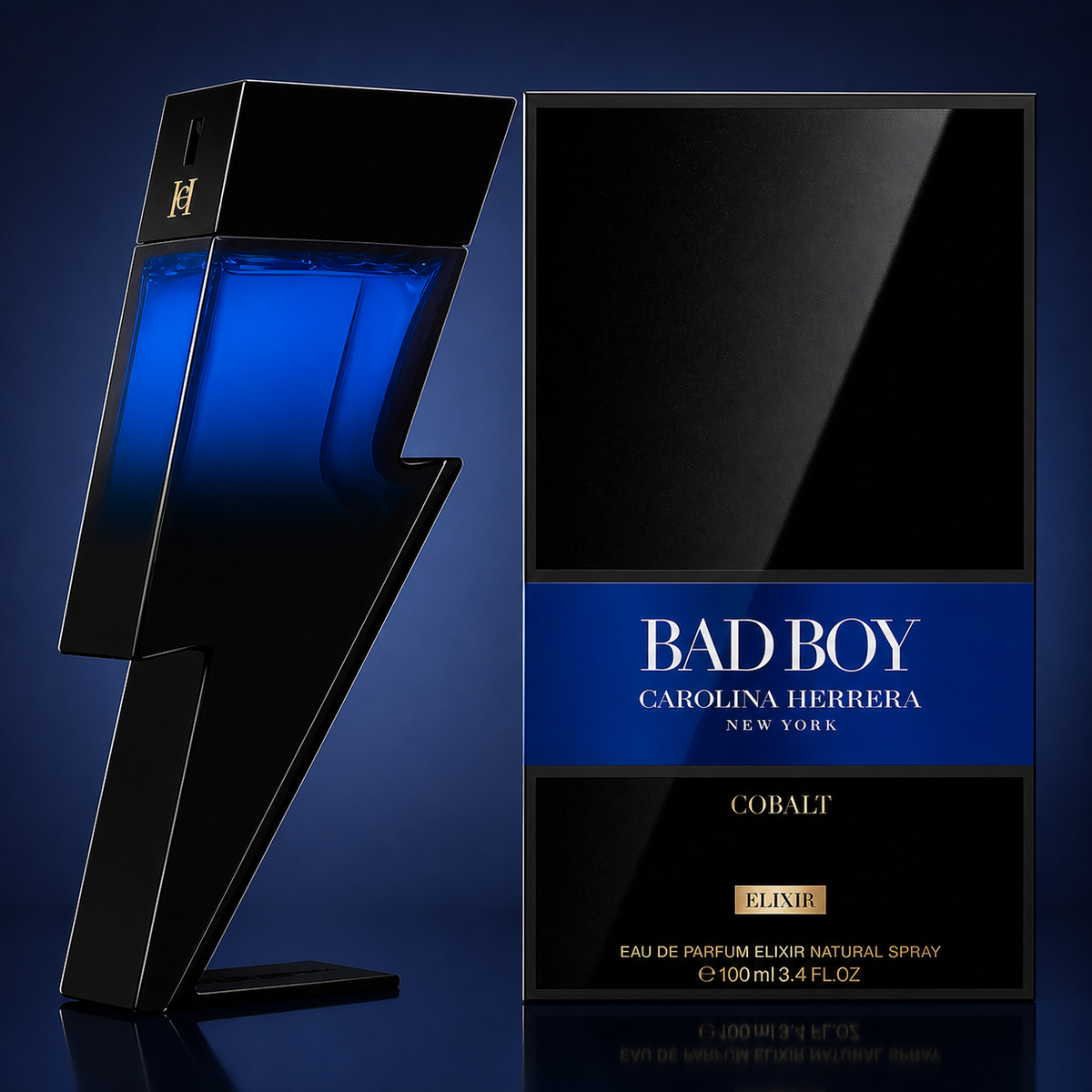 Carolina Herrera Bad Boy Cobalt Elixir Eau de Parfum 100ml studio product image