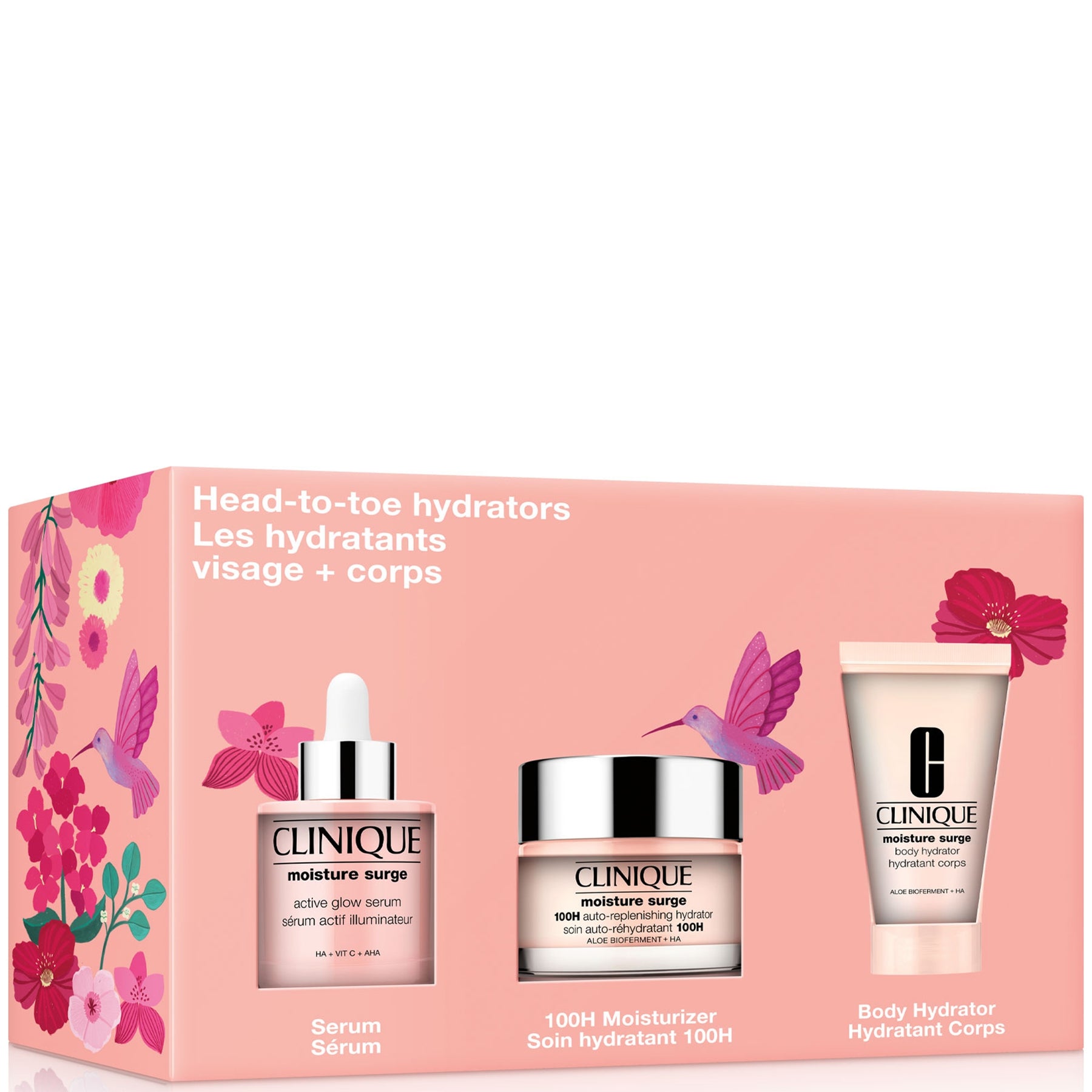 Clinique Ultra Hydration Moisture Surge Gift Set 30ml Moisture Surge Spray + 15ml All About Eyes + 125ml Moisture Surge 72H Auto Replenishing Hydrator