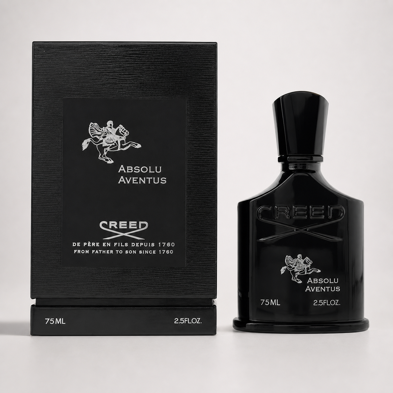Creed Absolu Aventus Eau de Parfum 75ml studio bottle and box image