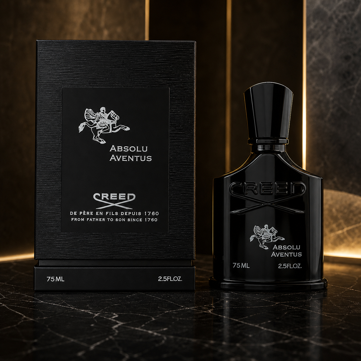 Creed Absolu Aventus Eau de Parfum 75ml dark luxury lifestyle image