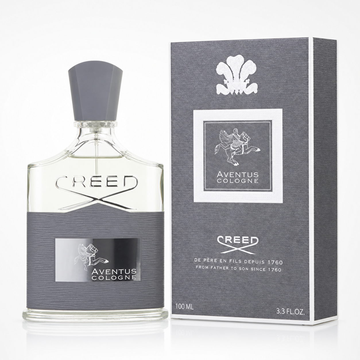 Creed Aventus Cologne Eau de Parfum 100ml studio bottle and box image