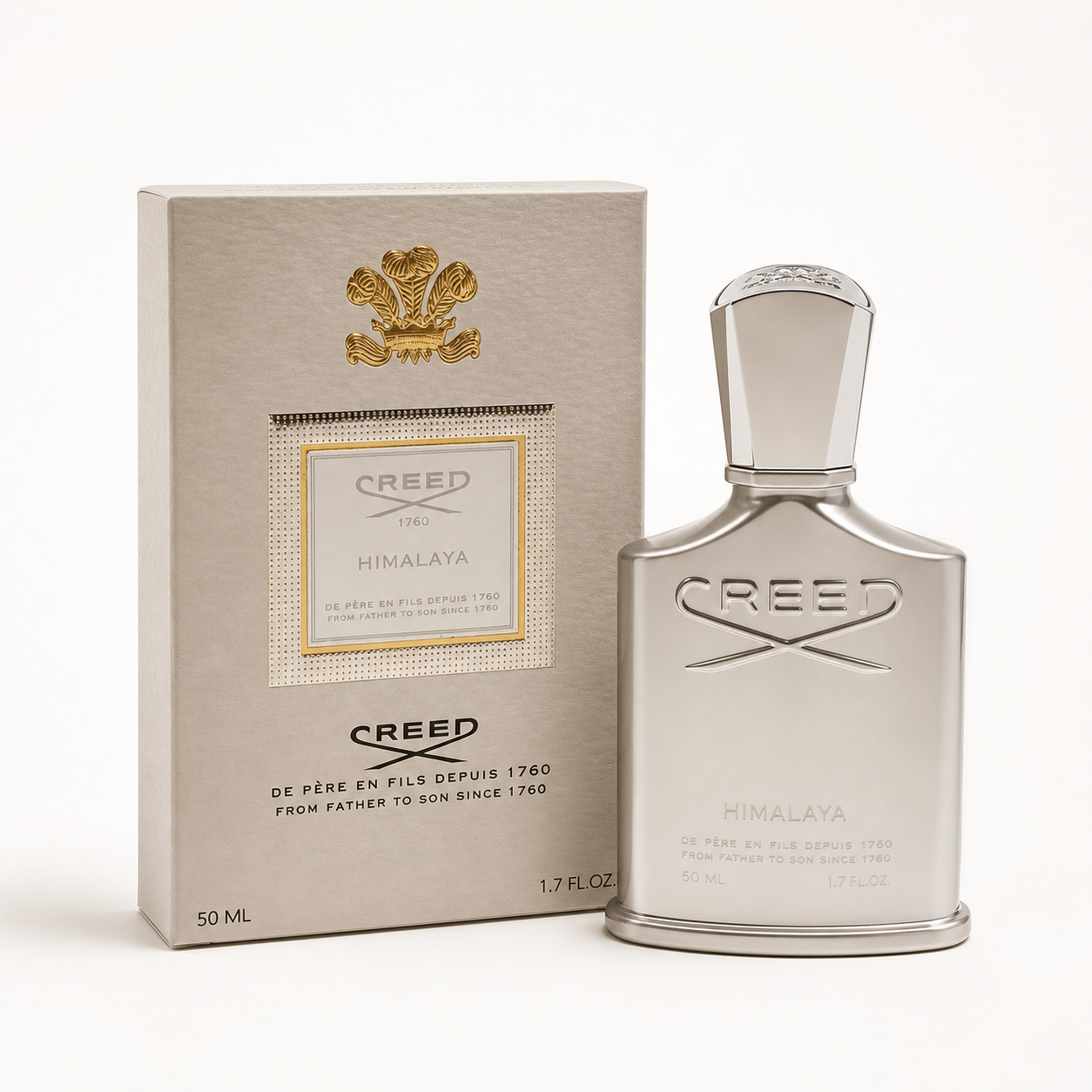 Creed Himalaya Eau de Parfum 50ml bottle and box studio image