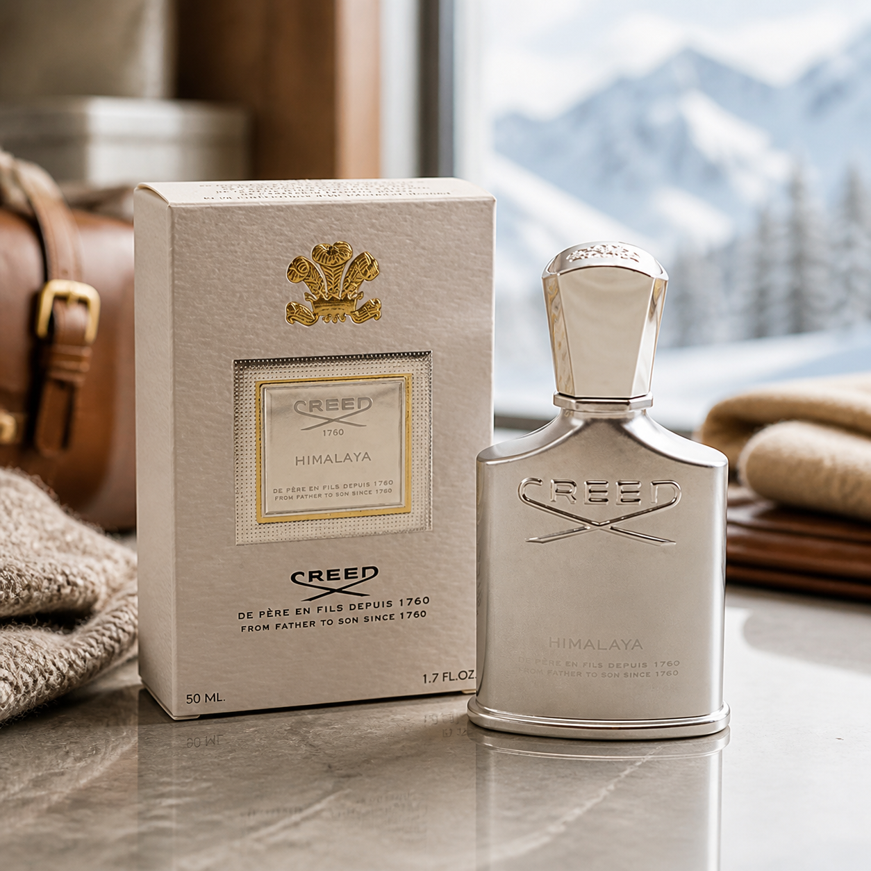 Creed Himalaya Eau de Parfum 50ml mountain lodge lifestyle image