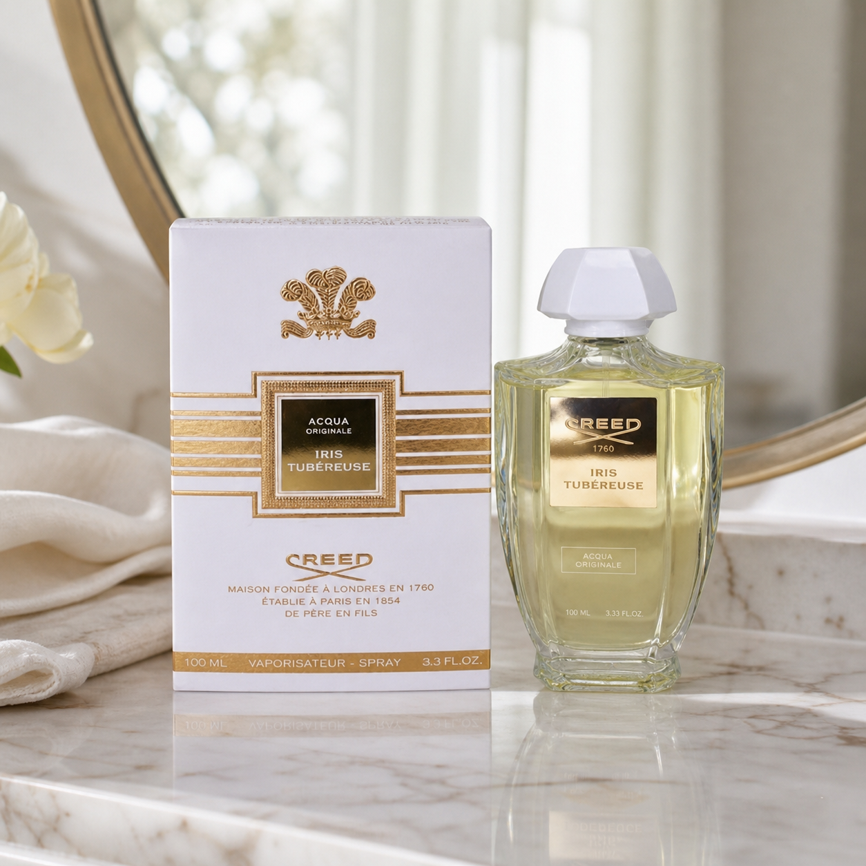 Creed Iris Tubéreuse 100ml vanity lifestyle image