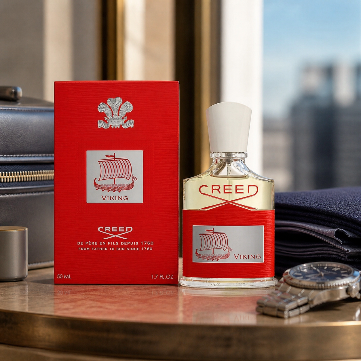 Creed Viking 50ml travel lifestyle image