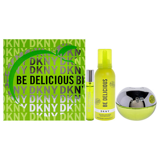 DKNY Be Delicious Gift Set 100ml EDP + 150ml Shower Mousse + 15ml EDP