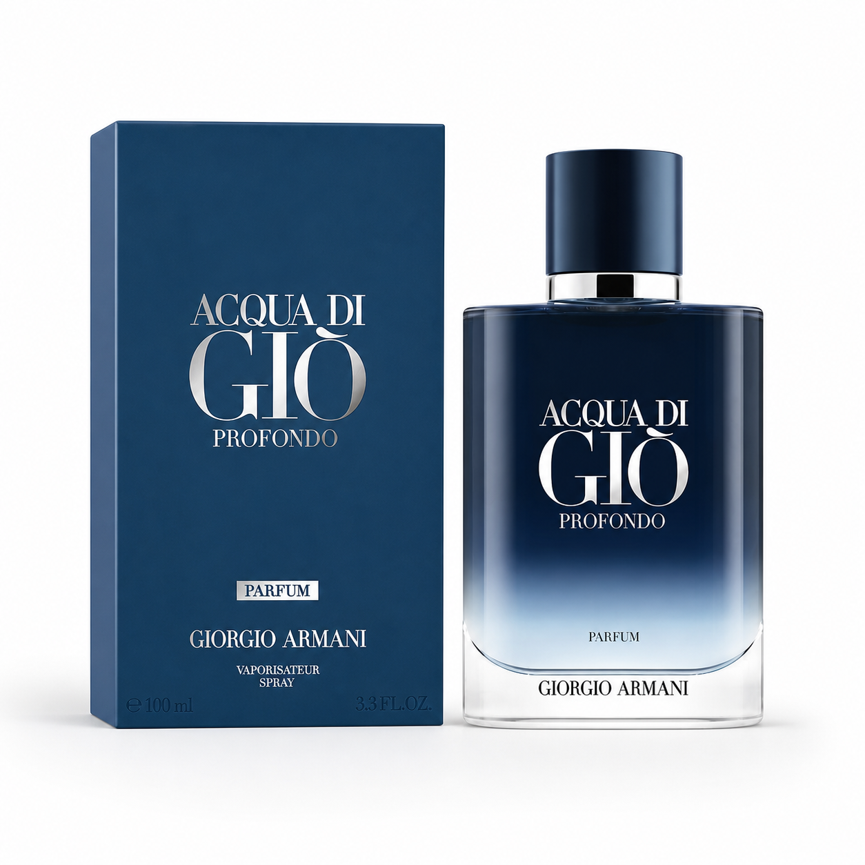 Giorgio Armani Acqua di Giò Profondo Parfum 100ml studio bottle and box image