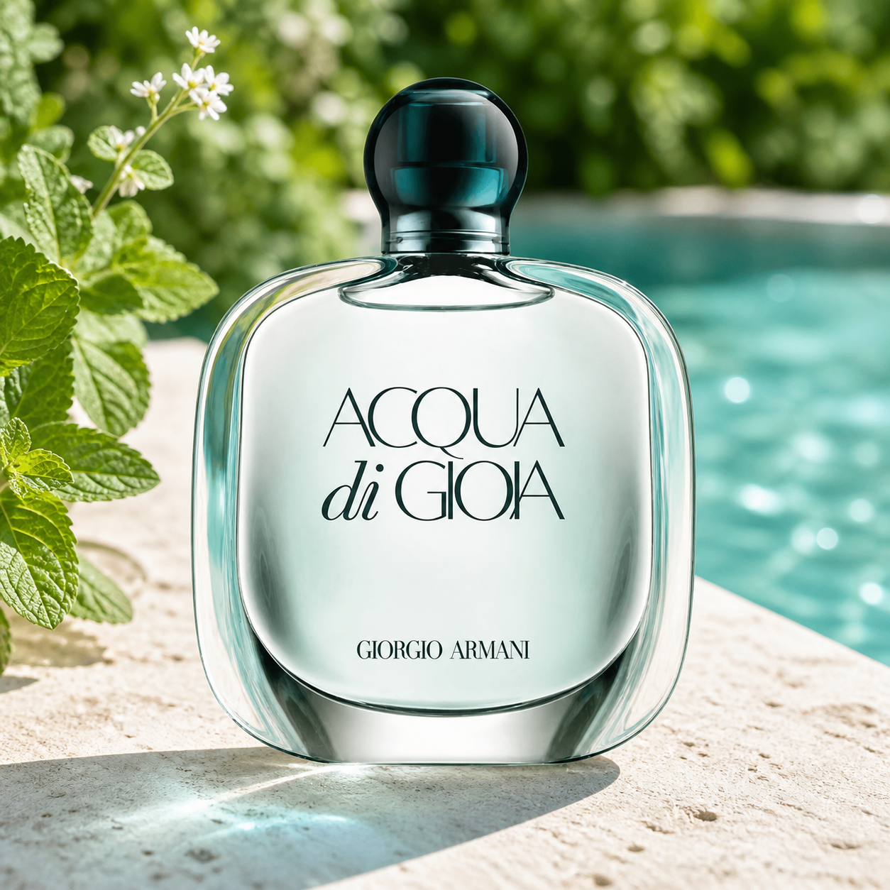 Giorgio Armani Acqua di Gioia Eau de Parfum 100ml Mediterranean garden lifestyle image