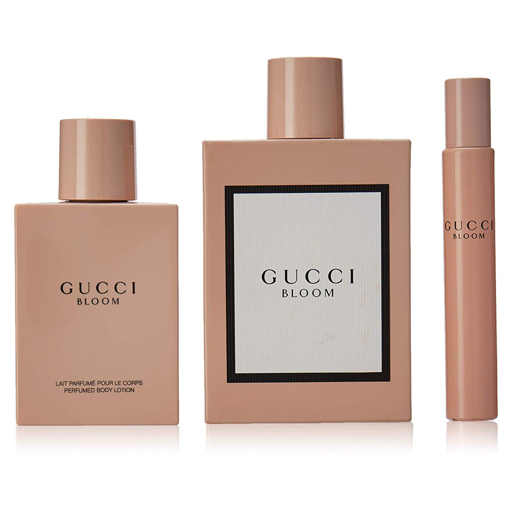Gucci Bloom Gift Set 100ml EDP + 100ml Body Lotion + 10ml EDP