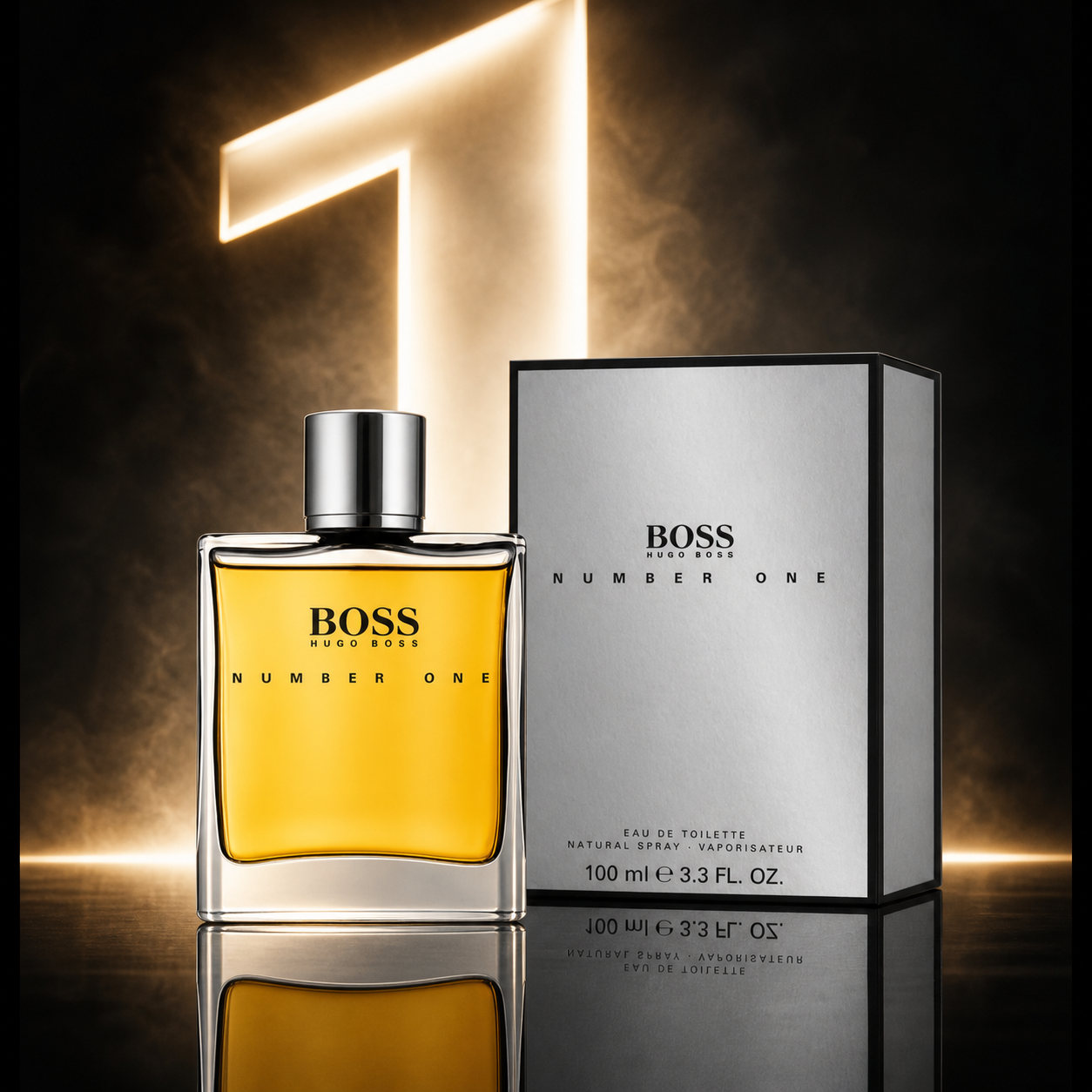Hugo Boss Boss Number One Eau de Toilette 100ml silver amber campaign image