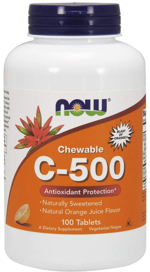 Vitamin C-500 Chewable, Orange - 100 tabs - Orange