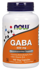 GABA with Vitamin B6, 500mg - 100 vcaps