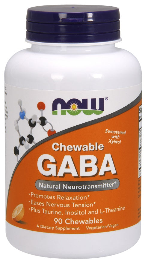 GABA Kautabletten mit Taurin, Inositol und L-Theanin – 90 Kautabletten