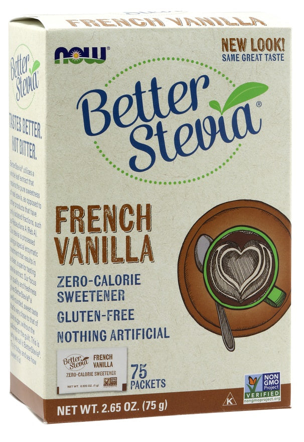 Better Stevia Päckchen, French Vanilla – 75 Päckchen