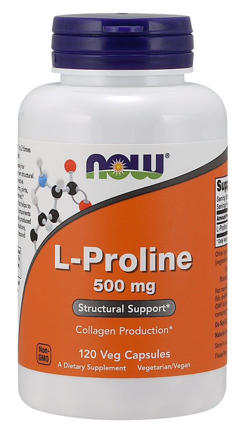 L-Prolin, 500mg - 120 pflanzliche Kapseln