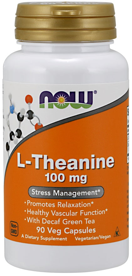L-Theanin mit entkoffeiniertem Grüntee, 100 mg – 90 pflanzliche Kapseln