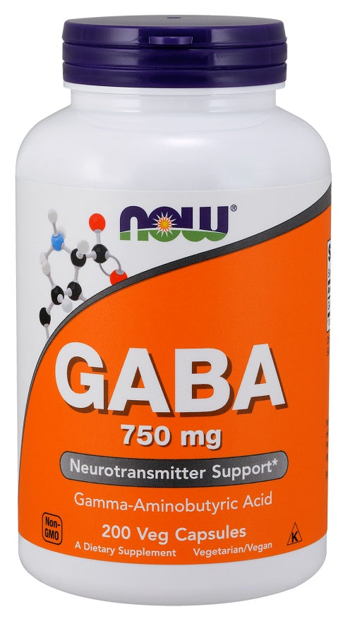 GABA, 750mg - 200 Vegi-Kapseln