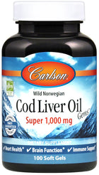 Wild Norwegian Cod Liver Oil Gems, 1000mg - 100 softgels