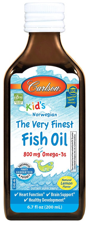 Kid's The Very Finest Fish Oil, 800mg Lemon - 200 ml. - 800mg Lemon
