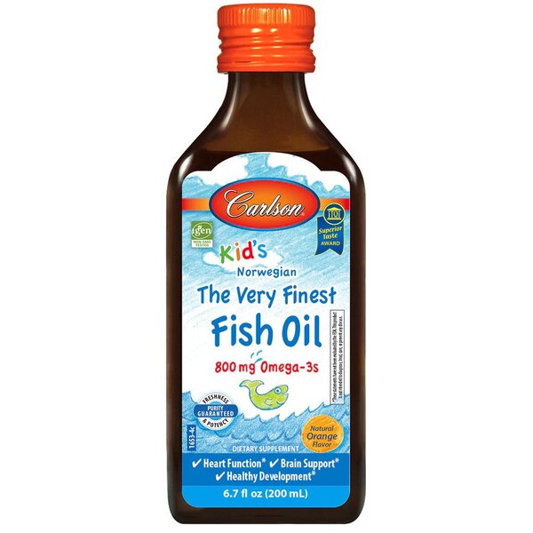 Kid's The Very Finest Fish Oil, 800mg Natural Orange - 200 ml. - 800mg Natural Orange
