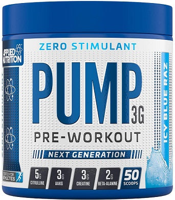 Pump 3G Pre-Workout (Zero Stimulant), Icy Blue Raz (EAN 634158794353) - 375g - Icy Blue Raz (EAN 634158794353)