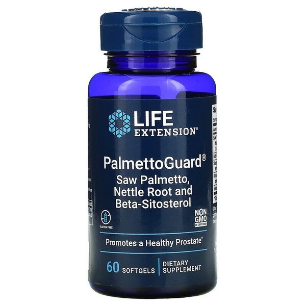 PalmettoGuard Sägepalme/Brennnesselwurzel mit Beta-Sitosterol - 60 Weichkapseln