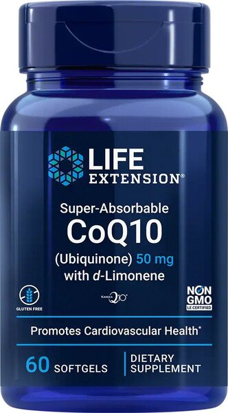 Super-resorbierbares CoQ10 (Ubichinon) mit d-Limonen, 100 mg – 60 Weichkapseln