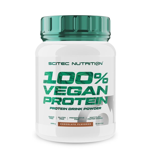 SciTec 100% Vegan Protein, Chocolate - 1000g - Chocolate