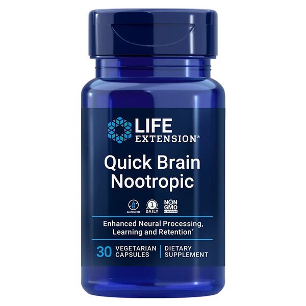 Quick Brain Nootropic – 30 pflanzliche Kapseln