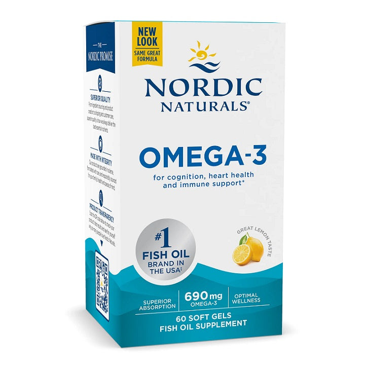 Omega-3, 690 mg Zitrone – 60 Weichkapseln