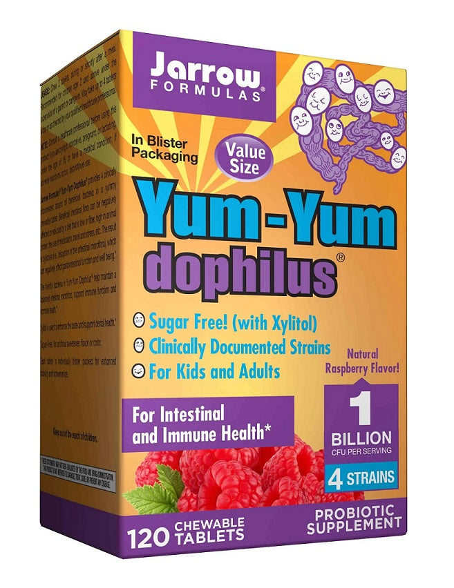 Yum-Yum Dophilus, 1 Milliarde KBE (Himbeere) – 120 Kautabletten