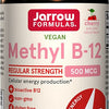 Methyl B-12, 500mcg (Cherry) - 100 vegan chewable tabs