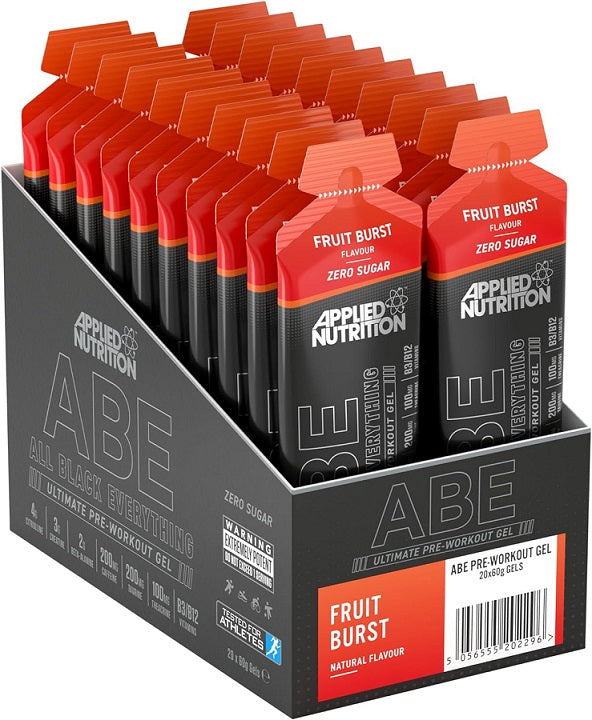 Applied Nutrition ABE - All Black Everything Gel, Fruit Burst - 20 x 60g - Fruit Burst