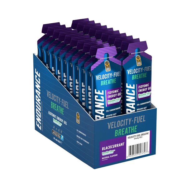Endurance Breathe Isotonic Energy Gel, Blackcurrant - 20 x 60g - Blackcurrant
