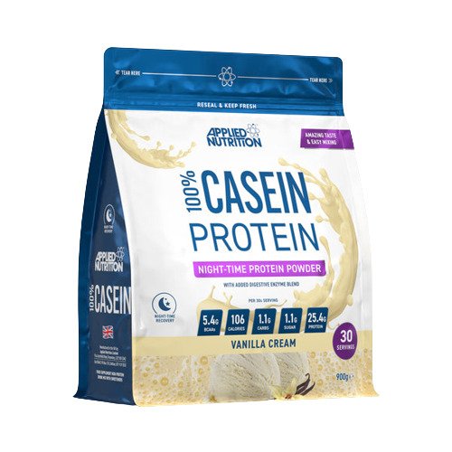 Applied Nutrition 100% Casein Protein, Vanilla Cream - 900g - Vanilla Cream