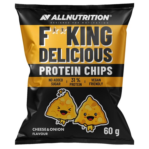 Fitking Delicious Protein Chips, Cheese and Onion - 60g - Cheese and Onion