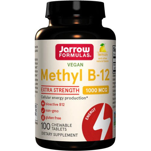 Methyl B-12, 1000mcg (Lemon) - 100 vegan chewable tabs